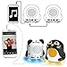 GOgroove Mini Cute Animal Battery Powered Portable Wired Speaker (Penguin) with LED Night Light Speaker for Kids - Passive Subwoofer, Built-in 3.5mm AUX Cable - Plug into Tablets, Phones, more