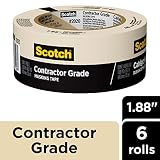 Scotch Painter's Tape 051141949659 Scotch Contractor Grade Masking Tape, 2020CG-48-CP, 1.88-Inch by 60.1-Yards, 6 Rolls, Width, Kkk