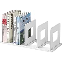 Desk File Sorter, Detachable Bookend File Holder, 4 Compartments Book Divider Magazine Organizer, Vertical Storage Bookshelf