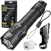 Nitecore P27IX + USB WALL Charger P27iX 5,000 Lumens Customizable Varuable Beam Pattern Rechargeable USB-C Flashlight w/Bonus Fast USB Wall Charger/Adapter Included