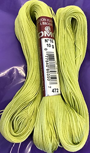 FLOCHE-DMC COTON FLOCHE A BRODER-COLOR 472-LT YELLOW GREEN