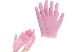 Moisturizing Gloves and Socks Set - Gel Lined Spa Kit for Dry Cracked Hands & Feet, Infused with Essential Oils for Softening