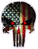 Punisher with American Flag Small Decal 3
