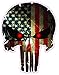 Punisher with American Flag Small Decal 3