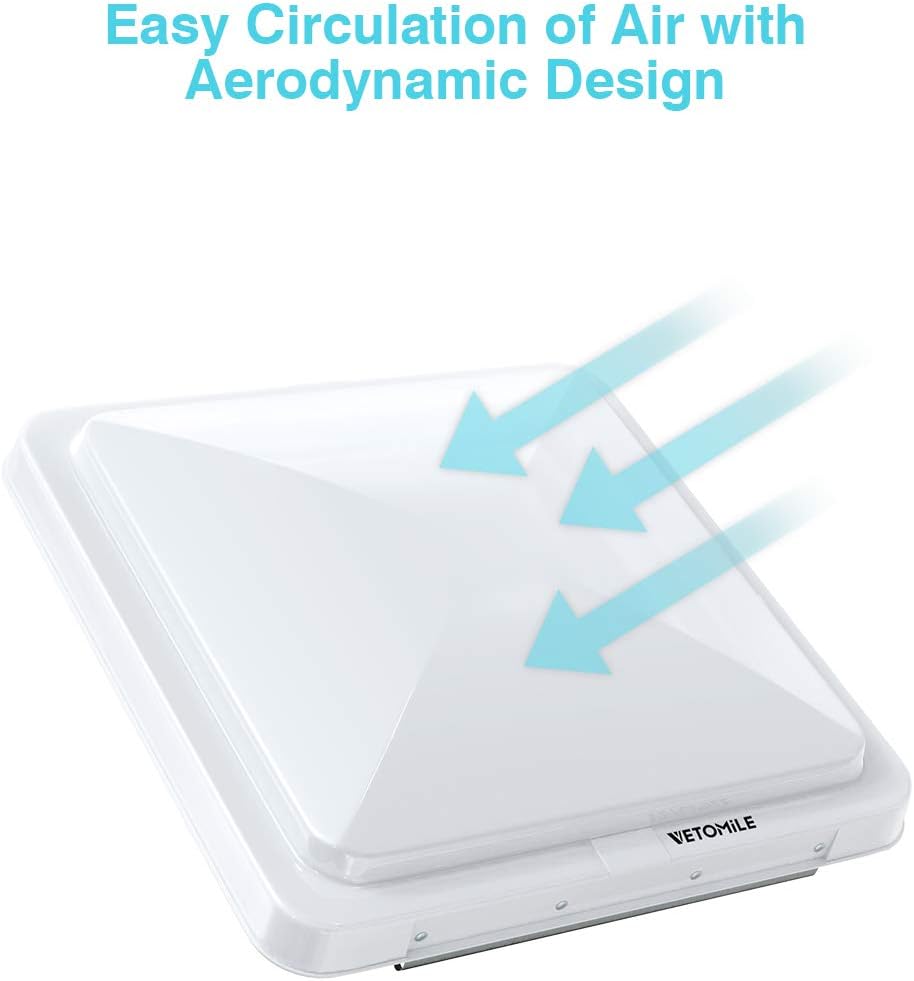 VETOMILE RV Roof Vent Lid Cover 14 inch Universal White Cover Lid for Motorhome Trailer RV Camper 2 Pack: Home Improvement