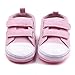 Enteer Baby Girls' Classic Solid Colors Rubber Canvas Shoes with Hook&Loop for 3-24Months