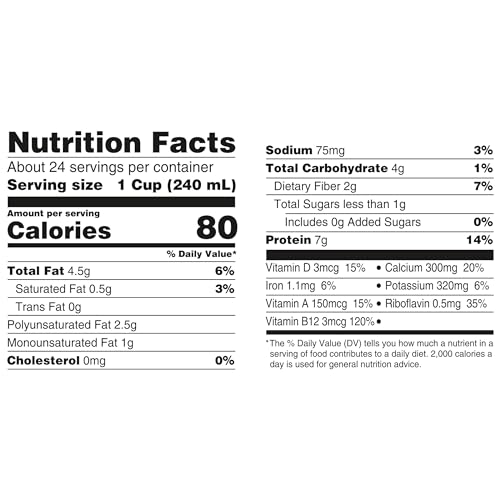 SILK SHELF-STABLE ORGANIC SOY MILK, UNSWEETENED, DAIRY-FREE, VEGAN, NON-GMO PROJECT VERIFIED,32 FL OZ(PACK OF 6)