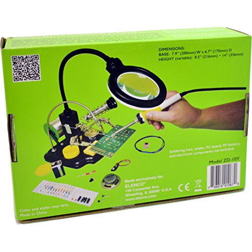 WEmake Soldering Station with LED Illuminated Magnifying Lens and 3rd