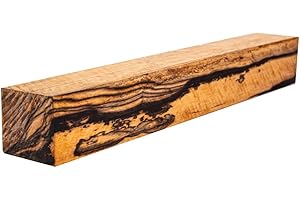 Exotic Wood Zone Black and White Ebony/Pale Moon Turning Blanks | Square Lathe Hardwood Blocks (1 Pcs) (1-3/4" x 1-3/4" x 24"