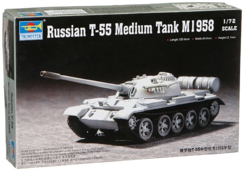 Trumpeter 1/72 Russian T55 M1958 Tank, Medium