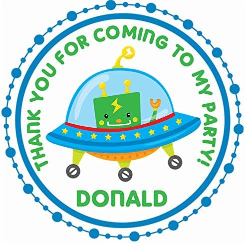 Outer Space Birthday Party Sticker Favors