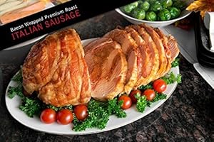 Echelon Foods Bacon-wrapped turducken roast with Italian sausage stuffing!!