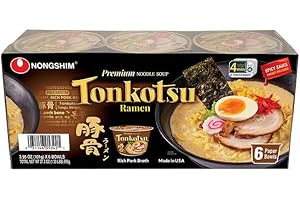 Pack of 10 Total 60 Premium Count Noodle Soup, Rich Pork Broth, 3.56 oz, 6 ct, By Whizzotech