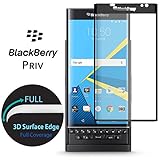 BlackBerry Priv Tempered Glass Screen Protector (2 Pack), Stouch 3D Full Cover Tempered Glass Screen Protector for BlackBerry Priv Full Body Skin/ Anti-Scratch/Anti-Bubble (Clear 3D)