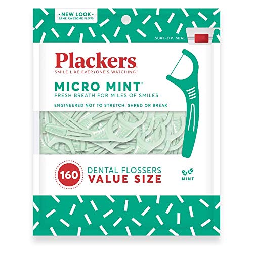 PLACKERS MICRO MINT (VALUE SIZE) 160 DENTAL FLOSSERS...