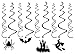 Moon Boat 30Ct Halloween Haunted House Hanging Swirl Yard Party Decorations - Creepy Bats/ Spiders/ Witch Ceiling Supplies