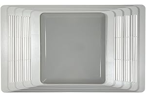EDGERR Upgraded Replacement Bathroom Grille and Lens kit Compatible with Broan Nutone Exhaust Fan Models 655, 659, 695, HFL695, 656 - Replaces OEM # S97013662, Large, White