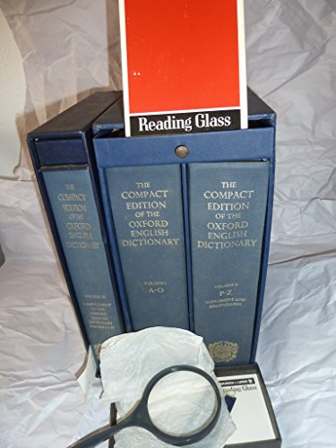 The Compact Edition of the Oxford English Dictionary (3 Volume Set)