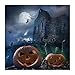 VKTECH Full Drill 5D DIY Diamond Painting Kit Halloween Castle Round Rhinestone Embroidery Cross Stitch Craft Best Gift Room Decor 12x12 inch