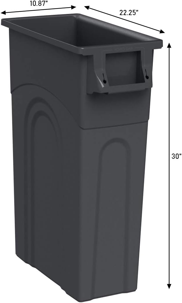 United Solutions TI0032 Highboy Waste Container, 23 Gallon, 1-Pack, Black: Home & Kitchen