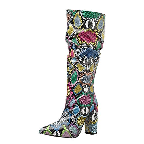 51tzc7fmqYL routinfly - Botas de Mujer con tacón Grueso y tacón Alto, de Piel de Serpiente, con Cremallera en la Punta, Zapatos… routinfly - Botas de Mujer con tacón Grueso y tacón Alto, de Piel de Serpiente, con Cremallera en la Punta, Zapatos…
