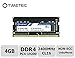 Timetec 4GB DDR4 2400MHz PC4-19200 Non-ECC Unbuffered 1.2V CL17 1Rx8 Single Rank 260 Pin SODIMM Laptop Notebook PC Computer Memory RAM Module Upgrade (4GB)