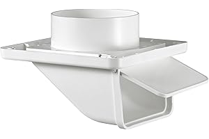 Lambro 143W 4-inch Plastic Soffit Exhaust Dryer Vent with Damper - White