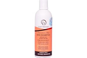 COAT DEFENSE Sensitive Dogs Shampoo | Made in USA | All-Natural Hypoallergenic - Soothes and Relieves Itchy & Dry Skin | 8 Ounces Concentrated Makes 32 Ounces