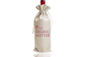 DOI-LANEE Graduation Gifts, one Degree Hotter Wine Bag, Graduation Wine Bag, Funny Cute Wine Bag, Gift for Him Her High School BA, BS, College Grad, Masters Degree, Grad Gift, Graduation Gift (DL083)