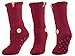 Womens Sweater Design Super Thick Comfy Non-Skid Slipper Socks (Burgundy Red)
