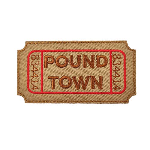 Halloween Costume Tickets to Pound Town Embroidered Iron on Patch