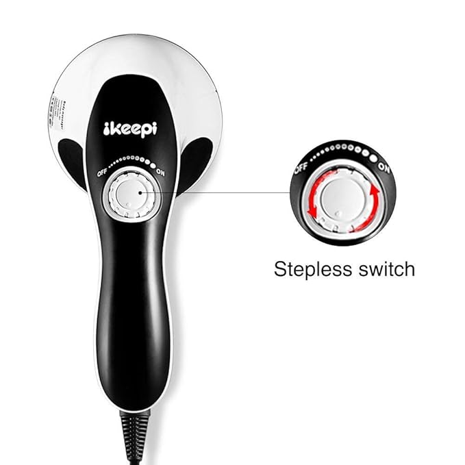 Ikeepi Elektryczny masażer ręczny masaż na podczerwień z 4 ...