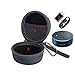 zhenrong Hard EVA Portable Carrying Travel Bag Protective Case Cover with Buckle and Wrist Strap for Amazon Echo Dot 1st, 2nd Generation - Black