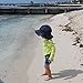JAN & JUL Cute Newborn Baby Boy Breathable Summer Sun Hat 50 UPF, Adjustable & Foldable (S: 0-6m, Floppy Hat: Navy Wave)
