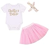 3Pcs/Set Newborn Baby Girl Summer Outfit Auntie
