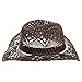 Dorfman Pacific Womens Straw Western Cowgirl Hat w/ Glass Beads (Brown)