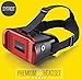 Premium Virtual Reality VR Headset w/Magnetic Button Trigger by Sytros, Lightweight VR Goggles Glasses for Apple iPhone Android & Samsung Smartphones