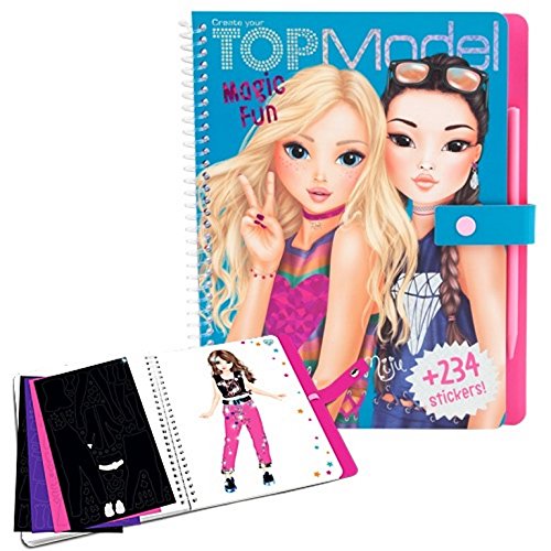 Top Model Magic Fun Scratch Sticker Book Colouring 4010070367169 eBay