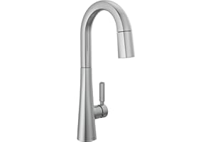 Delta Faucet Monrovia Bar Faucet Brushed Nickel, Bar Sink Faucet Single Hole, Wet Bar Faucets with Pull Down Sprayer, Prep Sink Faucet, Faucet for Bar Sink, Lumicoat Arctic Stainless 9991-AR-PR-DST