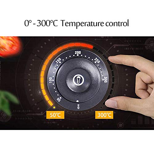 PROMOTOR 14" 1500W Food Commercial Electric Countertop Griddle Flat Top Restaurant Grill BBQ Adjustable Temp Control Grill