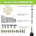 Wood Burning Kit,46PCS Professional Pyrography Pen Set 60W/110V Adjustable Temperature Craving Tools Wood Burner Soldering Iron Tool Set with 5PCS Stencils+32 Different Tips,2 Pencils (Green)