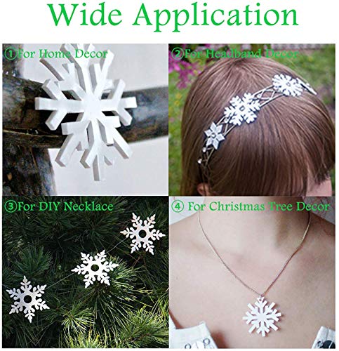 Snowflake Casting Mold, JUSTDOLIFE 4 Pack DIY Pendant Mold Lovely Silicone Snowflake Jewelry Casting Mold Resin Mold Craft for Women Girls Necklace Home Ornament Decor - Thumbnail 4