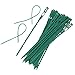 EuTengHao 100 Pieces Adjustable Garden Plant Twist Ties, 6.7 Inch Flexible Plastic Twist Ties Multi-Use for Secure Vine (Green)