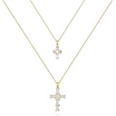 Evil Eye Necklace for Women 18K Gold Plated Evil Eye Layered Necklace Handmade Evil Eye Jewelry Adjustable Protection Necklace for Women