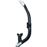 Mares Ergo Splash Snorkel for Scuba Diving, Snorkeling, Freediving with Semi-Dry Top, Anti-Splash System, Silicone Mouthpiece