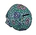 Zeckos Floral Day of The Dead Aqua and Purple Sugar Skull Coin Bank