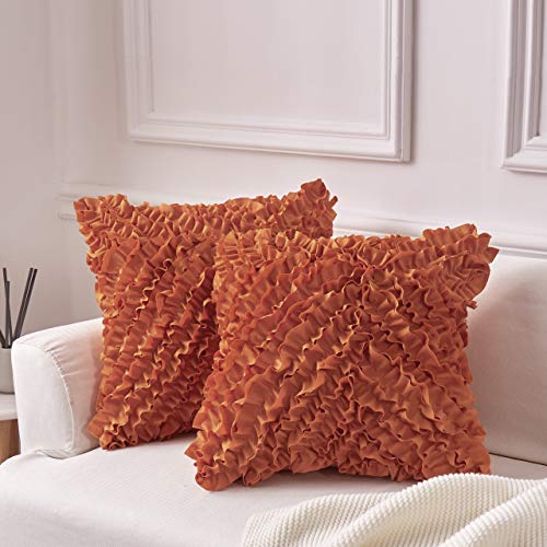 MoMA Decorative Throw Pillow Covers (Set of 2) - Pillow Cover Sham Cover - Orange Throw Pillow Cover - Decorative Sofa Throw Pillow Cover - Square Decorative Pillowcase - Orange - 18" x 18" - Thumbnail 7