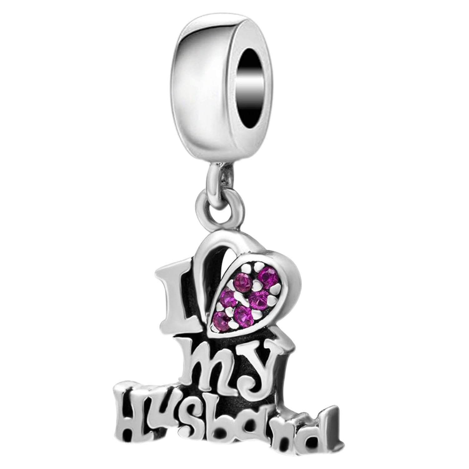 I Love Husband Charm Father Charm Family Charm Anniversary Charm Thanksgiving Charm for Pandora Charm Bracelet