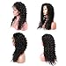 Suerkeep Deep Wave Lace Front Wigs 150% Density Glueless Brazilian Virgin Human Hair Lace Frontal Wig With Baby Hair (14, Natural Color)