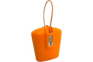 SAFEGO Portable Indoor/Outdoor Lock Box Safe with Key and Combination Access (Orange)